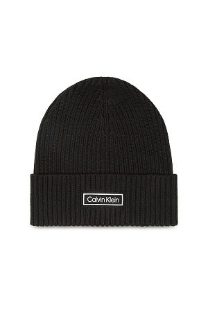 Шапка CALVIN KLEIN PATCH CHUNKY RIB COTTON BEANIE LV04D8053G 