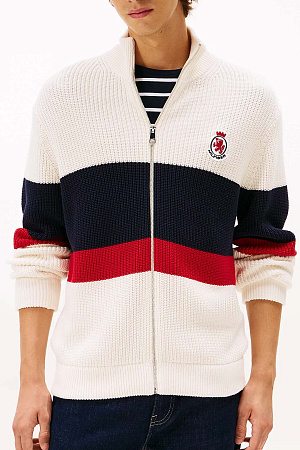 Свитер мужской TOMMY HILFIGER RWB RIB CHEST STRIPE ZIP THROUGH MW0MW41396 