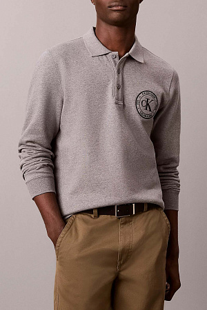 Толстовка мужская CALVIN KLEIN LS 350TERRY EU GRAPHIC POLO SWEA LV04RH236G 