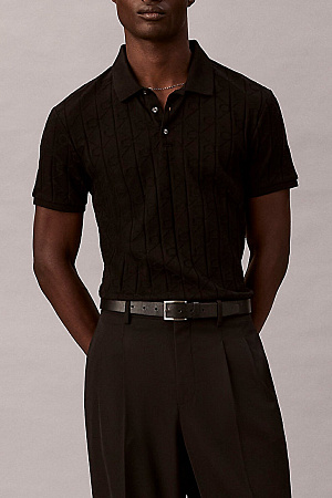 Футболка поло мужская CALVIN KLEIN SS DBL MERCERIZED EMBLEM JACQUAR LV04LE203G 