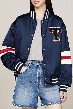 Куртка женская TOMMY JEANS TJW LETTERMAN SATIN BOMBER DW0DW18306 