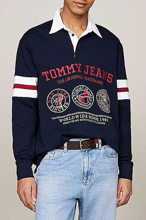 Футболка поло мужская TOMMY HILFIGER TJM VARSITY EXPLORER RUGBY EXT DM0DM19508 