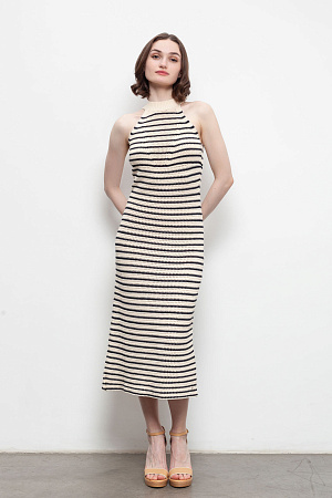 Платье женское TOMMY HILFIGER CROCHET STP MIDI SWT DRESS WW0WW41440 