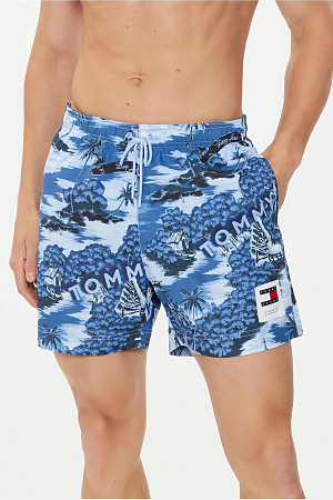 Шорты плавательные мужские TOMMY JEANS SF MEDIUM DRAWSTRING AOP PRINT UM0UM03150 