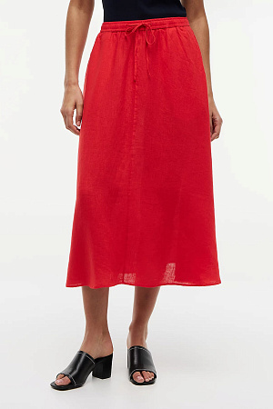 Юбка женская TOMMY HILFIGER ESS LINEN FLARE MIDI WW0WW50753 