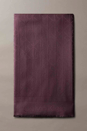 Шарф CALVIN KLEIN EMBLEM AOP GLOSSY TONAL SCARF LV04F8096G 