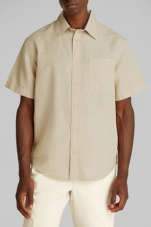 Рубашка мужская CALVIN KLEIN LINEN COTTON S/S SHIRT J30J327296 