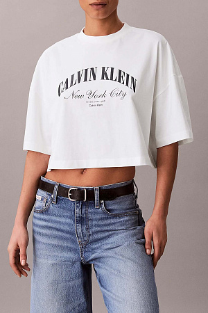 Футболка женская CALVIN KLEIN SS CROPPED BOXY HERI LV047F813G 
