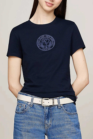 Футболка женская TOMMY JEANS TJW SLIM VARSITY EXPLORER TEE DW0DW18405 