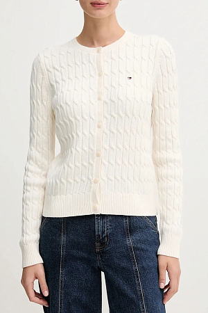 Кардиган женский TOMMY HILFIGER CO CABLE MID GG C-NK LS CARDI WW0WW46514 