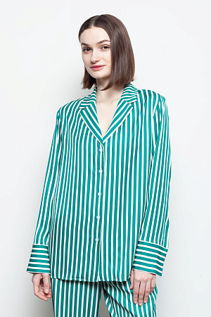 Блуза женская TOMMY HILFIGER FLUID STRIPE PJ LS SHIRT WW0WW41397 