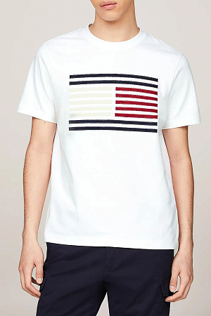 Футболка мужская TOMMY HILFIGER GROSSGRAIN FLAG TEE MW0MW35460 