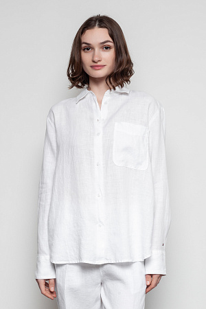 Рубашка женская TOMMY HILFIGER LINEN EASY FIT LS SHIRT WW0WW41389 