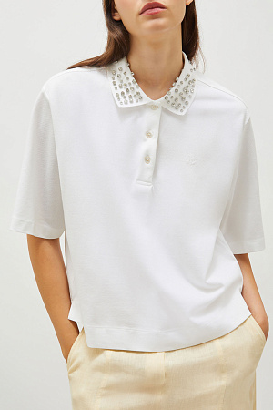 Блуза женская MARELLA GONZAGA BUTTON-NECK SWEATER 2513951014 