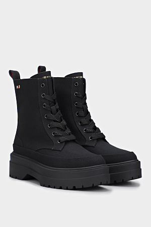 Женские ботинки TOMMY HILFIGER FLAG TEXTILE LACE UP BOOT FW0FW08200 