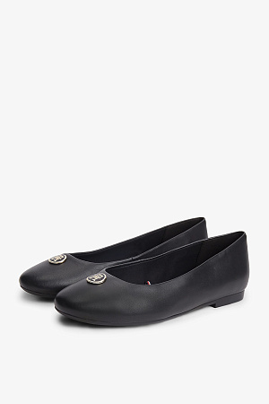 Женские балетки TOMMY HILFIGER TH PLATE LEATHER BALLERINA FW0FW09374 