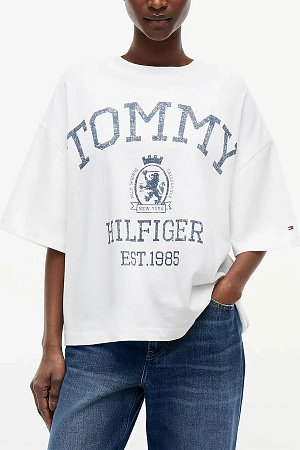Футболка женская TOMMY HILFIGER VARSITY CREST RLX SS T-SHIRT WW0WW50940 
