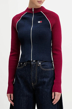 Кардиган женский TOMMY JEANS TJW COLORBLOCK ZIP THRU CARDIGAN DW0DW22034 