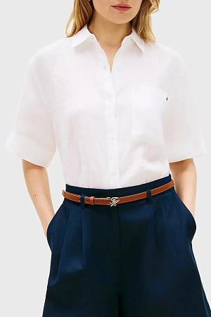 Рубашка женская TOMMY HILFIGER ESS LINEN SS SHIRT WW0WW48925 