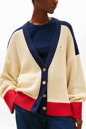 Кардиган женский TOMMY HILFIGER CO CARDI MID GG V-NK WW0WW45552 