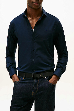 Рубашка мужская TOMMY HILFIGER CL STRETCH POPLIN SOLID SHIRT MW0MW38347 