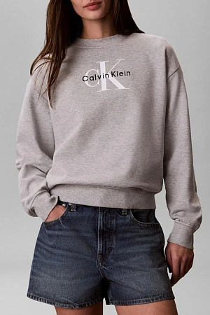 Толстовка женская CALVIN KLEIN LS FRENCH TERRY MONOLOGO CREW LV047G823G 