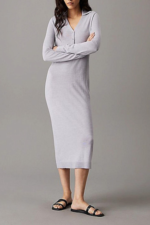 Платье женское CALVIN KLEIN MERINO WOOL BUTTON SHIRT DRESS K20K207219 