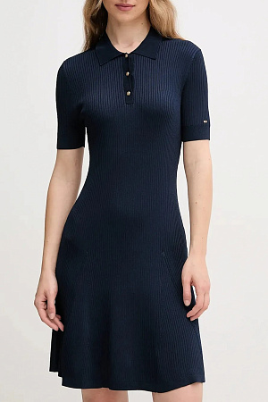 Платье женское TOMMY HILFIGER RIB BUTTON F&F POLO WW0WW45512 