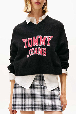 Свитер женский TOMMY JEANS TJW VARSITY VNECK SWEATER DW0DW21711 