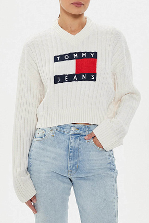 Джемпер женский TOMMY JEANS TJW VNCK CENTER FLAG SWEATER EXT DW0DW18528 