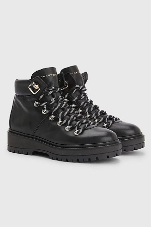 Женские ботинки TOMMY HILFIGER LEATHER OUTDOOR FLAT BOOT FW0FW06725 