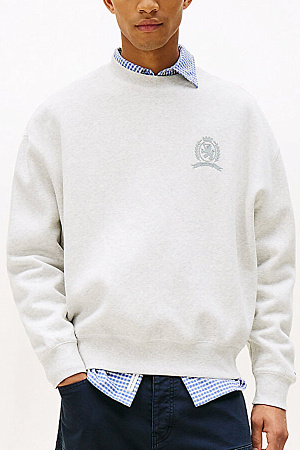 Толстовка мужская TOMMY JEANS TJM 90S WASHED TONAL CREST CREW DM0DM22084 