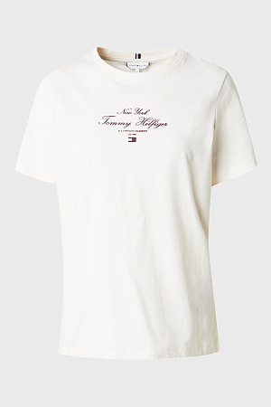 Футболка женская TOMMY HILFIGER REG SCRIPT C-NK SS WW0WW43895 