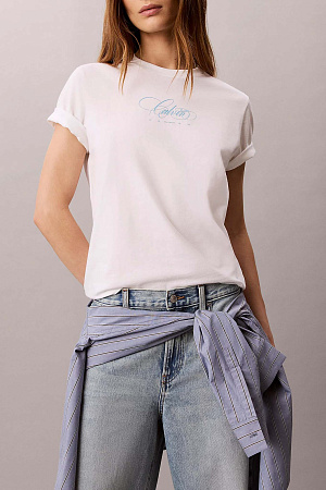 Футболка женская CALVIN KLEIN SS CLASSIC SCRIPT CALVIN TEE LV047G814G 