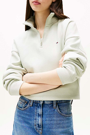Толстовка женская TOMMY JEANS TJW BXY CRP 1/4 ZIP MOCK NECK DW0DW20946 