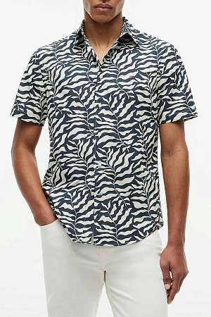 Рубашка мужская TOMMY HILFIGER PAPERTOUCH PALM SS RF SHIRT MW0MW42410 