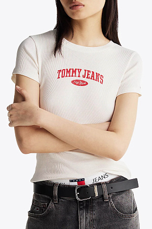 Футболка женская TOMMY JEANS TJW SLIM VARSITY RIB TEE EXT DW0DW19435 