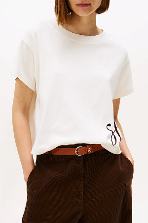 Футболка женская TOMMY HILFIGER TH SCRIPT RLX SS TEE WW0WW47314 