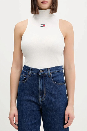 Топ женский TOMMY JEANS TJW SLIM BADGE RIB TANK DW0DW21840 