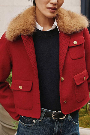 Полупальто женское TOMMY HILFIGER DF WOOL LADY JACKET WITH FUR WW0WW52914 