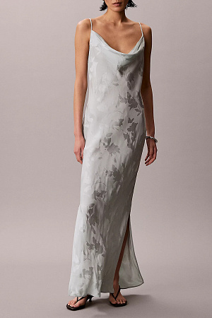 Платье женское CALVIN KLEIN VISCOSE JACQUARD MAXI SLIP DRESS LV044F011G 