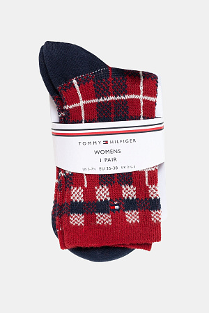 Носки женские TOMMY HILFIGER TH WOMEN SHORT SOCK 1P DISRUPTIVE CHECK 701210528 