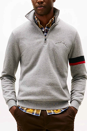 Толстовка мужская TOMMY HILFIGER RWB INSERT 1/4 ZIP MW0MW40480 