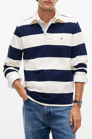 Футболка поло мужская TOMMY HILFIGER ESSENTIAL STRIPE RUGBY MW0MW45692 