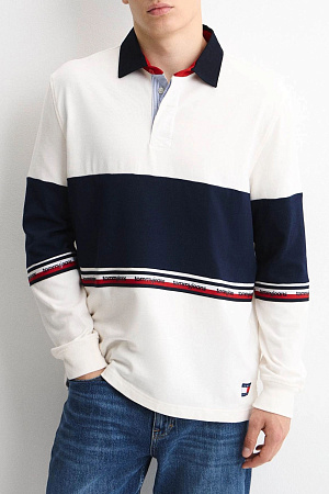 Джемпер с воротом поло мужской TOMMY JEANS TJM RLX CBLOCK RUGBY DM0DM23161 