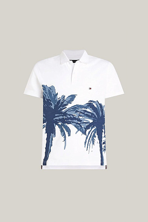 Футболка поло мужская TOMMY HILFIGER PALM PLACEMENT PRINT REG POLO MW0MW34758 