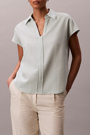 Рубашка женская CALVIN KLEIN LINEN CKS SS CLASSIC FIT SHIRT LV044F154G 