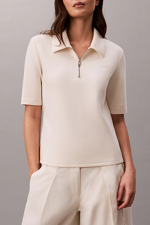 Футболка поло женская CALVIN KLEIN SS SPACER HALFZIP POLO TOP LV044F205G 