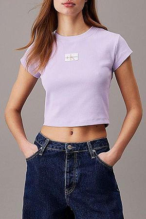 Футболка женская CALVIN KLEIN WOVEN LABEL RIB BABY TEE J20J223552 