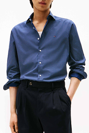 Рубашка мужская TOMMY HILFIGER CL - FAKE SOLID PRT MW0MW40523 